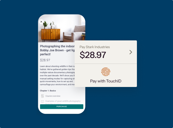 Branded Mobile in-app purchase preview