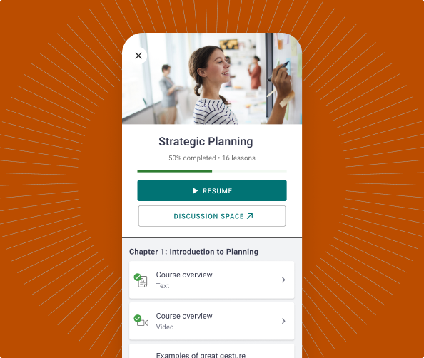Branded mobile course preview