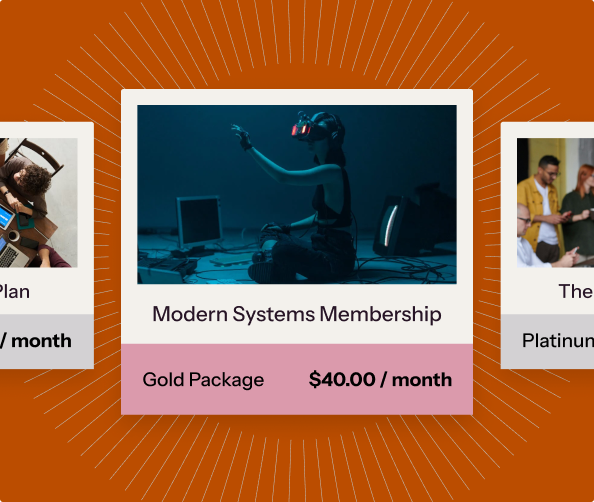 Online Memberships thumbnail with name and cost