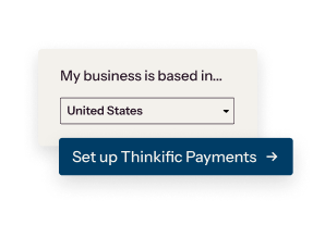 Set up Thinkific payments CTA button mockup